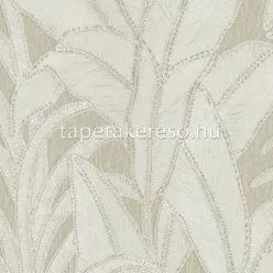   Arte Manila papír, vinyl anyagú törtfehér, beige színű leveles, textilhatású natural tapéta