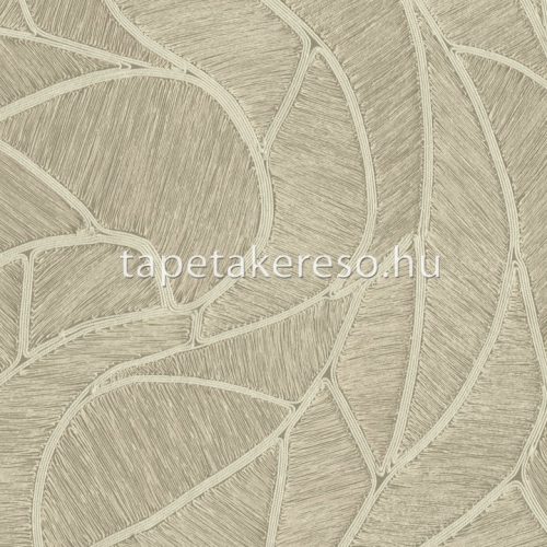 Arte Manila papír, vinyl anyagú homok színű leveles, textilhatású natural tapéta