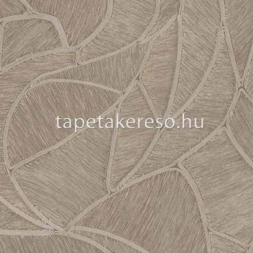 Arte Manila papír, vinyl anyagú barna, beige színű leveles, textilhatású natural tapéta