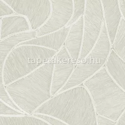   Arte Manila papír, vinyl anyagú törtfehér, szürke színű leveles, textilhatású natural tapéta