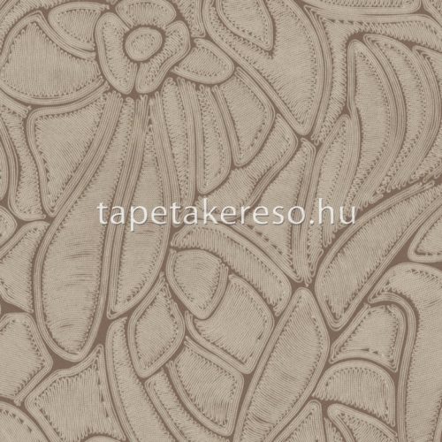 Arte Manila papír, vinyl anyagú barna színű virágos, textilhatású natural tapéta