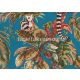Jannelli & Volpi 181 Lemuria papír, vinyl anyagú kék, barna, fekete, beige, zöld, terrakotta színű növényes, állatos, textilhatású modern, natural tapéta