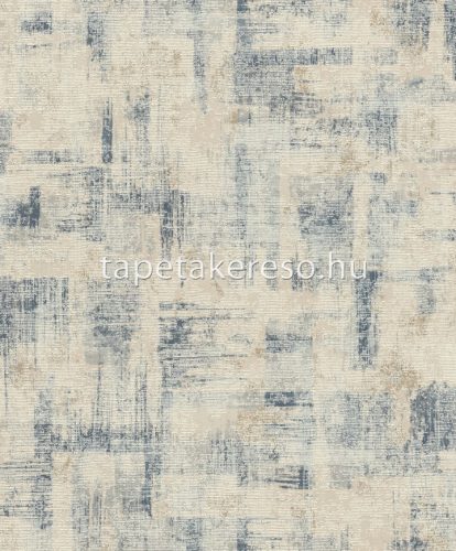 Rasch Andy Wand habos, vlies anyagú beige, kék színű kockás, foltos modern tapéta
