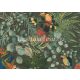 Jannelli & Volpi 181 Lemuria papír, vinyl anyagú barna, zöld, narancssárga, kék színű madaras, leveles, textilhatású modern, natural tapéta