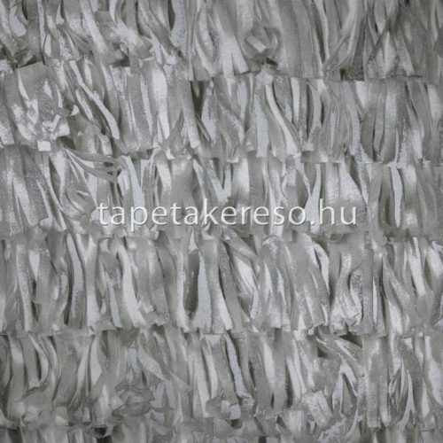 Hohenberger Salt vlies anyagú szürke, ezüst színű rojtos, absztrakt, geometriai modern tapéta