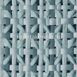   Hohenberger Pepper vlies anyagú kék színű fonott, geometriai modern tapéta