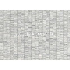   Jannelli & Volpi 181 Lemuria papír, vinyl anyagú fehér, szürke színű csíkos, szövethatású modern, natural tapéta