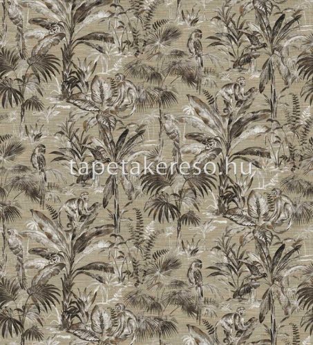 Jannelli & Volpi 181 Lemuria papír, vinyl anyagú barna, beige színű állatos, fás, szövethatású modern, natural poszter