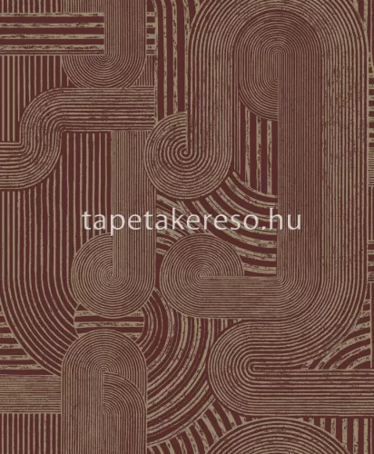 Holden Khalili vlies anyagú bordó, arany színű geometriai modern tapéta