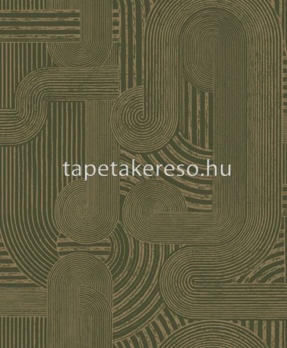 Holden Khalili vlies anyagú zöld, arany színű geometriai modern tapéta