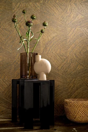Arte Cameo vlies anyagú barna színű hullámos, geometriai modern tapéta