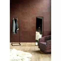   Arte Cameo vlies anyagú bordó, barna színű hullámos, geometriai modern tapéta