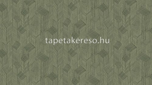 Arte Cameo vlies anyagú zöld, szürke színű geometriai modern tapéta