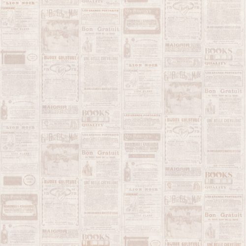 Caselio, vlies, vinyl, újság, ifjúsági,  beige színű, világos 