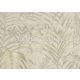 Jannelli & Volpi 602 Jaipur vlies, vinyl anyagú beige, szürke színű leveles, textilhatású klasszikus tapéta