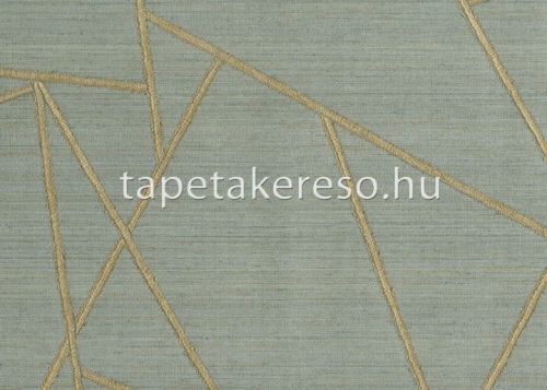 Jannelli & Volpi 602 Jaipur vlies, vinyl anyagú türkiz, sárga színű geometriai, textilhatású klasszikus tapéta