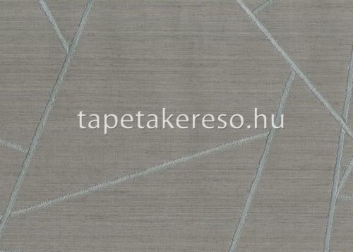 Jannelli & Volpi 602 Jaipur vlies, vinyl anyagú szürke, ezüst színű geometriai, textilhatású klasszikus tapéta