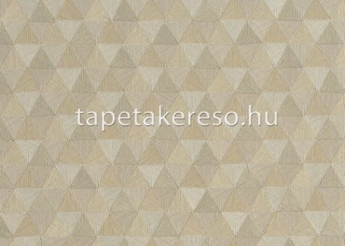 Jannelli & Volpi 602 Jaipur vlies, vinyl anyagú beige, barna színű struktúrált, geometriai klasszikus tapéta