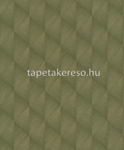 Rasch Tropical House vlies, vinyl anyagú zöld, arany színű 3d, geometriai modern tapéta