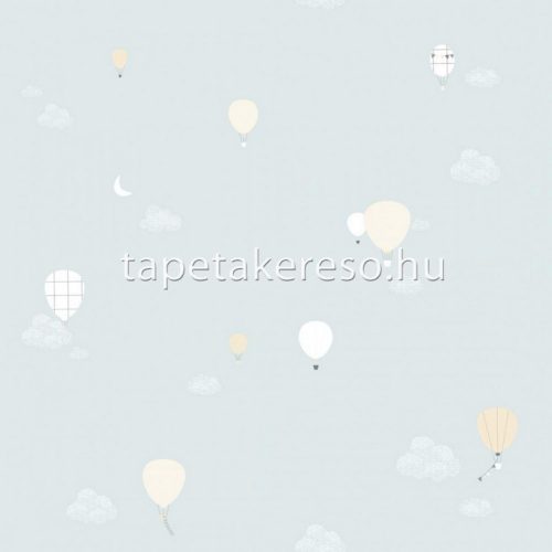 ICH NOA vlies anyagú kék, beige, fehér színű légballonos gyerek tapéta