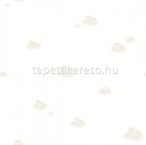 ICH NOA vlies anyagú fehér, beige színű felhős gyerek tapéta