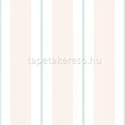   ICH NOA vlies anyagú fehér, beige, türkiz színű csíkos gyerek tapéta
