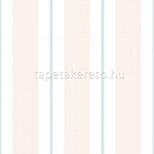 ICH NOA vlies anyagú fehér, beige, türkiz színű csíkos gyerek tapéta