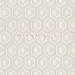   Rasch Sophia vlies anyagú fehér, szürke, gyöngyház színű geometriai romantikus tapéta