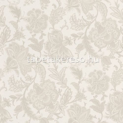 Rasch Sophia vlies anyagú törtfehér, beige, gyöngyház színű etno, virágos, indamintás romantikus tapéta