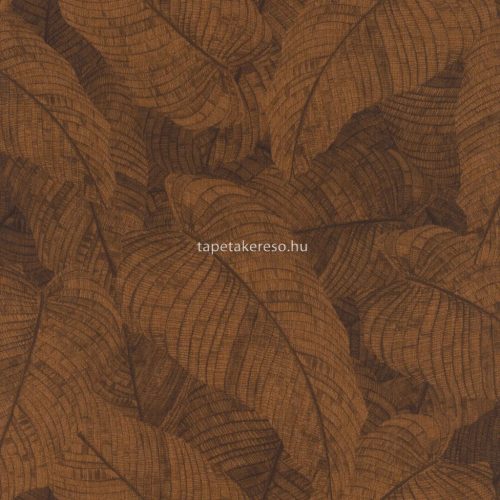 Rasch Amara vlies, vinyl anyagú barna színű leveles modern, natural tapéta