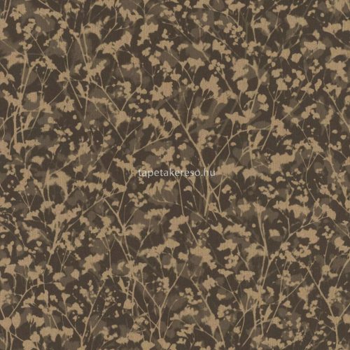 Rasch Amara vlies, vinyl anyagú barna, arany színű növényes modern, natural tapéta