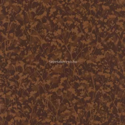   Rasch Amara vlies, vinyl anyagú barna, rozsdabarna színű növényes modern, natural tapéta