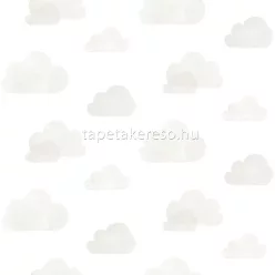  KT Exclusive Joy vlies anyagú fehér, szürke színű felhős gyerek tapéta