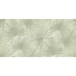   Decori & Decori ZEN vlies, vinyl anyagú fehér, zöld, gyöngyház színű leveles modern tapéta