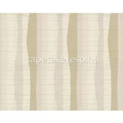   Decori & Decori ZEN vlies, vinyl anyagú beige, barna, törtfehér színű hullámos, vonalas, textilhatású modern tapéta