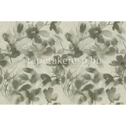   Decori & Decori ZEN vlies, vinyl anyagú szürke, zöld, bronz, barna színű virágos, textilhatású modern tapéta
