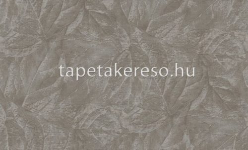 Emiliana Parati Materica vlies, vinyl anyagú ezüst, barna színű leveles modern tapéta
