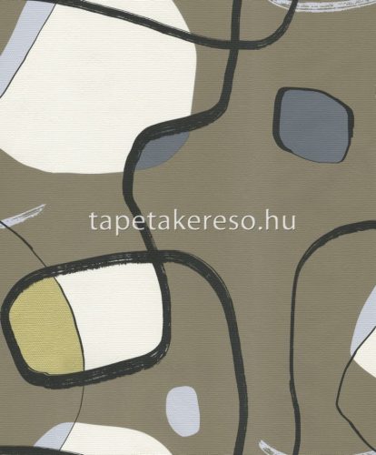 Emiliana Parati Interior vlies, vinyl anyagú fekete, fehér, barna, arany, kék színű absztrakt modern tapéta