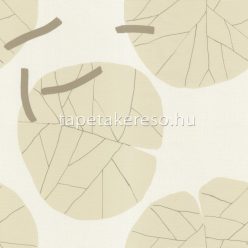   Emiliana Parati Interior vlies, vinyl anyagú beige, barna színű leveles modern tapéta
