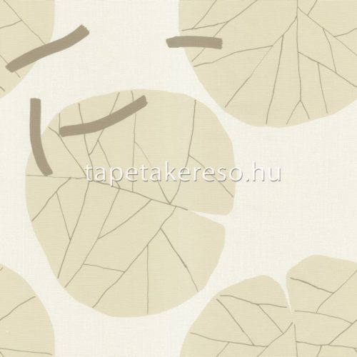 Emiliana Parati Interior vlies, vinyl anyagú beige, barna színű leveles modern tapéta