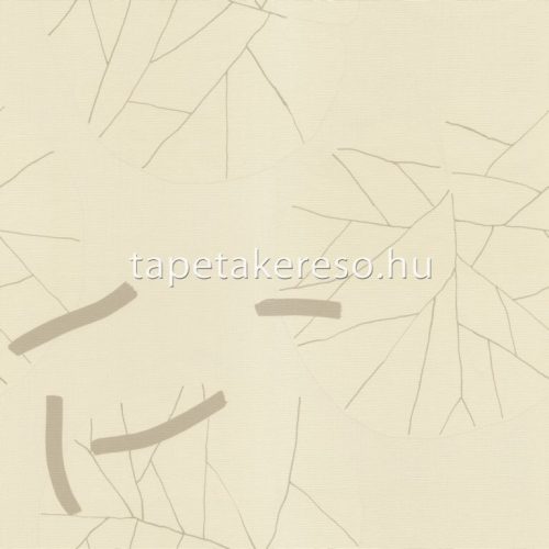 Emiliana Parati Interior vlies, vinyl anyagú beige, barna színű leveles modern tapéta