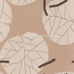   Emiliana Parati Interior vlies, vinyl anyagú beige, barack színű leveles modern tapéta
