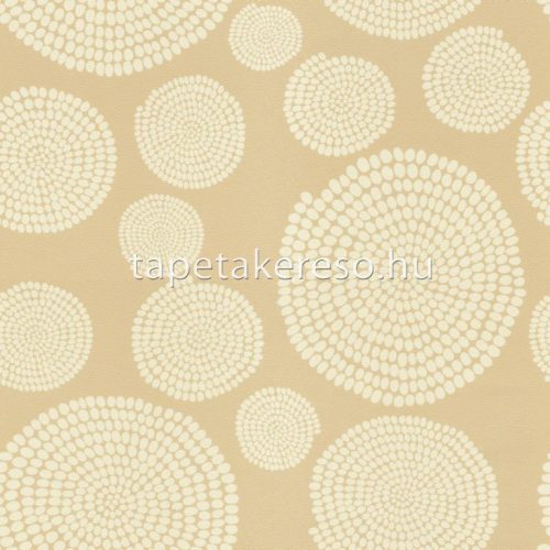 Emiliana Parati Interior vlies, vinyl anyagú barna, beige színű körös, geometriai modern tapéta