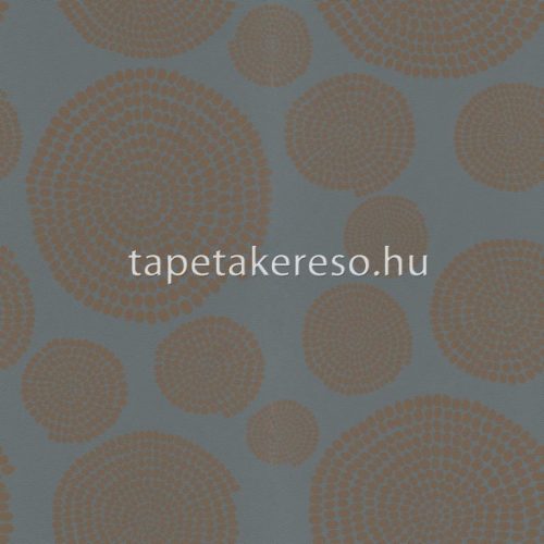 Emiliana Parati Interior vlies, vinyl anyagú kék, barna színű körös, geometriai modern tapéta