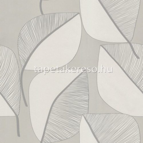 Emiliana Parati Interior vlies, vinyl anyagú beige, szürke színű leveles modern tapéta