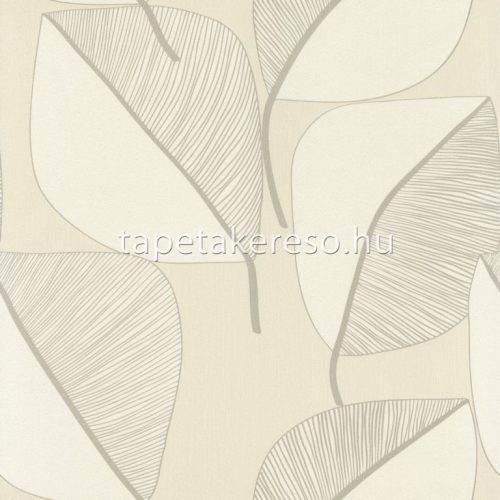 Emiliana Parati Interior vlies, vinyl anyagú beige, barna színű leveles modern tapéta
