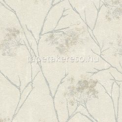   Emiliana Parati Damasco Reale vlies, vinyl anyagú beige, szürke színű ágas, virágos klasszikus tapéta