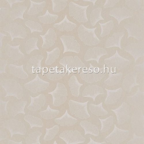 Casamance Select 6 vlies anyagú beige, fehér, gyöngyház színű leveles modern tapéta