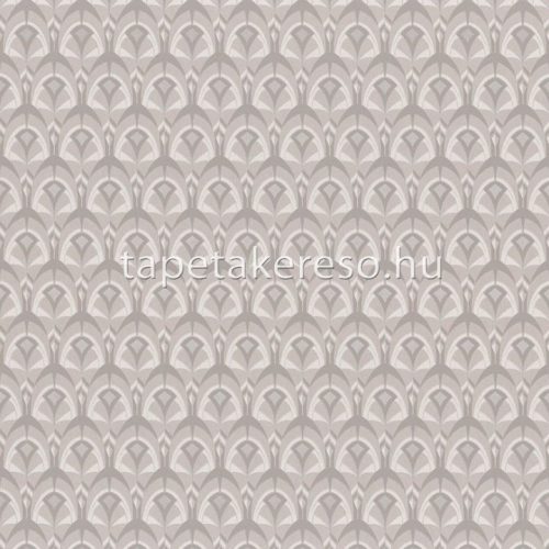 Casamance Select 6 vlies anyagú törtfehér, beige, szürke, ezüst színű art deco modern tapéta