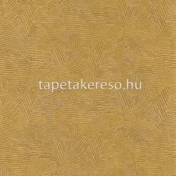   Casamance Select 6 vinyl, vlies anyagú mustársárga, ezüst színű geometriai, gyűrt modern tapéta